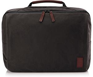 HP - PC Spectre Folio Borsa Tracolla per Notebook fino a 15.6", Vano Imbottito, Tasca Protezione RFID, Tela Cerata, Tessuto Impermeabile, Fascia Pass-Through Trolley, Design Vintage, Sottile, Brown
