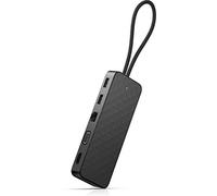 HP - PC Spectre USB-C Travel Dock, Docking Station Portatile, Alimentazione Pass-Through VGA, HDMI, Ethernet, USB 2.0, USB 3.0, Peso 132 Grammi, Cavo 399 mm, Adattatore Universale da Viaggio, Nero