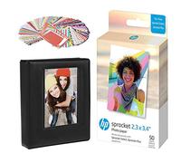 HP Pignone 2,3 x 3,4 Premium Zink Sticky Back Photo Paper (50 fogli) Starter Bundle