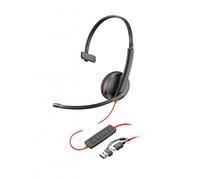 POLY CUFFIE BLACKWIRE 3220 PC, Nero