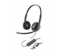 HP Poly Blackwire 3220 Stereo USB-C Headset +USB-C/A Adapter Auricolare Cablato
