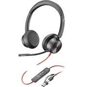 ORIGINALE HP Poly Accessori per computer nero 8X223AA Blackwire 8225 USB-C Cuffie stereo Poly Blackwire 8225 con connettore USB-C + adattatore USB-C/A