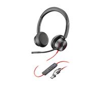 HP Poly Cuffie stereo Poly Blackwire 8225 con connettore USB-C, certificate per Microsoft Teams + adattatore USB-C/A