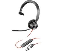 HP Poly Blackwire C3310 Cuffie On Ear via cavo Mono Nero Riduzione del rumore