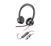 HP Poly Cuffie stereo Poly Blackwire 8225 con connettore USB-C + adattatore USB-