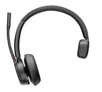 Poly - Voyager 4310 UC Wireless Headset (Plantronics) - Cuffia monoauricolare - Si collega a PC/Mac con adattatore Bluetooth USB-C e a telefoni cellulari via Bluetooth