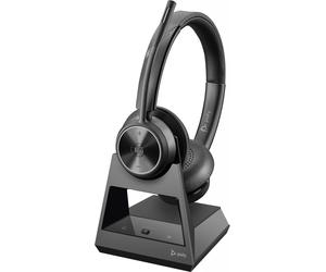 HP POLY Poly Savi 7320 DECT Wireless Headset with Noise Cancelling, USB-A Adapter, Black - Microsoft Teams and UC Certified