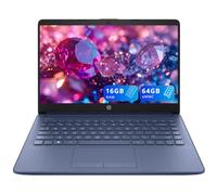 HP Premium Stream 14" HD BrightView Laptop, Intel Celeron N4120, 16GB RAM, 64GB eMMC Storage, HD Webcam, Grafica 1UHD, Anno Ufficio 365, Bluetooth, WiFi, HDMI, Win 11s, Blu, 32GB Hotface USB Card