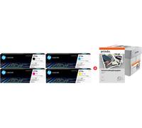 HP + Prindo Universal Papier 2500 Blatt Value Pack nero / ciano / magenta / giallo / Bianco Originale 219A MCVP