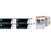 HP + Prindo Universal Papier 2500 Blatt Value Pack nero / ciano / magenta / giallo / Bianco Originale 219X MCVP