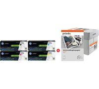 HP + Prindo Universal Papier 2500 Blatt Value Pack nero / ciano / magenta / giallo / Bianco Originale 220A MCVP