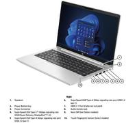 HP ProBook 445 G10 AMD Ryzen™ 7 7730U Computer portatile 35,6 cm (14") Full HD 8 GB DDR4-SDRAM 512 GB SSD Wi-Fi 6E (802.11ax) Windows 11 Pro Argento