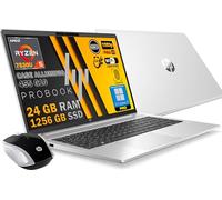 HP Probook 455 G10 Notebook portatile Silver in ALLUMINIO, RAM 24GB, SSD 1256GB, Display FullHD 15.6", Cpu Amd Ryzen 5 7530U da 4,6 GHz, fingerprint, Win11 Pro, MOUSE WIFI