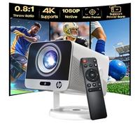 HP MC425 Mini proiettore portatile con WiFi e Bluetooth, nativo 1080P Full HD, Smart TV, altoparlante integrato, messa a fuoco automatica e Keystone, tiro corto, USB-C Powered Home & Outdoor Cinema