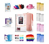 HP Sprocket Cabina fotografica Stampante fotografica istantanea a colori(bianca) + Carta Zink (100 fogli) + Boa (6) + Cappello rosa (1) e molto altro.