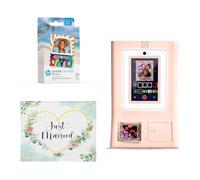 HP Sprocket Cabina fotografica Stampante fotografica istantanea a colori (Rosa) + Carta Zink (100 fogli) + Sfondo fotografico per matrimonio (1).