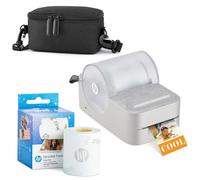 HP Sprocket Panorama Pacchetto iniziale stampante fotografica e a colori istantanea portatile grigio con custodia e rotolo Zink