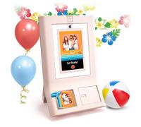HP Sprocket Photobooth Stampante fotografica 3x4” (Rosa) - 250+ cornici, stampa su carta Zink, Wi-Fi, luce LED, touchscreen & app mobile.