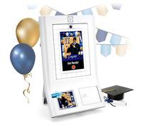 HP Sprocket Photobooth Stampante fotografica 3x4” (Bianco) - 250+ cornici, stampa su carta Zink, Wi-Fi, luce LED, touchscreen & app mobile.