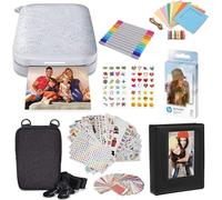 HP Sprocket. Stampante fotografica istantanea portatile 2x3 pollici (Bianca) Kit: Zink 20 Pack, album fotografico, custodia, pennarelli, set di adesivi.