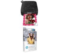 HP Sprocket Stampante fotografica istantanea portatile 5x7.6 cm (Nero) + 2x3-1DE39A - HPIZ2X350 Premium Zink (50 fogli)