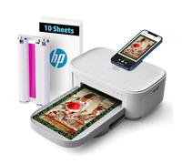 HP Sprocket Studio Plus 4x6 Stampante fotografica istantanea - Wi-Fi, sublimazione di tinta premium, compatta - Stampa foto vivaci da dispositivi iOS e Android - App di editing per foto creative