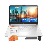 HP Stream 14 pollici ultra-leggero laptop per studenti e affari, processore Intel N150, 16 GB di RAM, 288 GB di memoria (128 GB UFS+160 GB set docking station), 1 anno Office 365, Wi-Fi 6, Copilot AI