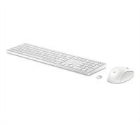 HP 650 Tastiera e Mouse Wireless con Dongle USB-A a 2,4 GHz, 20 Tasti programmabili, Piedini Regolabili con 6 Gradi Inclinazione, Tastierino Numerico, Mouse fino a 4000 DPI Personalizzabili, Bianca