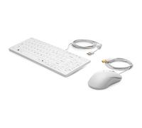 HP - Tastiera e Mouse USB Healthcare Edition No Retroilluminata Colore Bianco