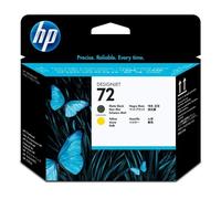 HP Testina di stampa nero opaco e giallo 72