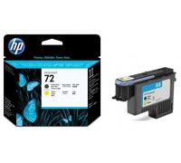 HP 72 skrivehode, matt svart og gul cartuccia d'inchiostro 1 pz Nero opaco, Giallo