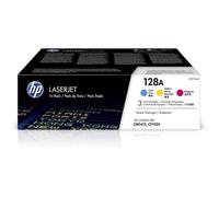 Hp confezione da 3 cartucce originali di toner ciano/magenta/giallo laserjet 128a