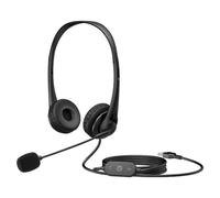 Auricolari HP G2 con Cavo USB-A Binaurale per Ufficio con Cancellazione Rumore Passiva Neri