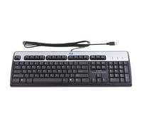 HP USB Standard Keyboard tastiera QWERTY Danese Nero, Argento
