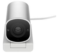HP 960 Webcam 4K Streaming, Campo visivo fino a 100°, Correzione Automatica Colore, Compatibile con Zoom, Teams, Twitch, Youtube, Windows 11, Chrome e macOS, Argento