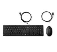 HP Wired Desktop 320MK Mouse e tastiera・Full Size (100%)・Cablato・USB・Nero・Mouse enth (9SR36AA) -