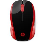 HP 200 Mouse Wireless, Tecnologia LED Rosso, Laser fino a 1000 DPI, 3 Pulsanti, Rotella Scorrimento, Ricevitore USB Wireless 2.4 GHz, Design Pratico e Confortevole, Ambidestro, Rosso