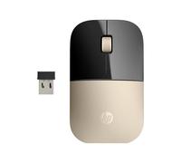 HP Z3700 Mouse Wireless, Sensore Preciso, Tecnologia LED Blue, 1200 DPI, 3 Pulsanti, Rotella Scorrimento, Ricevitore USB Wireless 2.4 GHz Incluso, Design Pratico e Confortevole, Oro