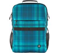HP Zaino Casual Tartan Plaid Blu 16.1" con Tasche e Maniglia