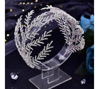 Hp493-S - Fascia per capelli da sposa con strass, fatta a mano, per damigelle d'onore