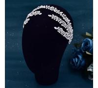 Hp496-S - Fascia per capelli da sposa con strass, fatta a mano, per damigelle d'onore