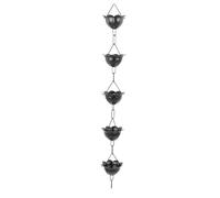 HPAKIGS Rain Chain 3.3ft Decorative Downspout Replacement | Aluminum Alloy Rain Catcher for Gutters Outside | Rustproof & Weatherproof for Garden/Patio/Outdoor (Una)