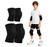 Hpbaggy 4-Pezzi Ginocchiere Bambini & Gomitiere Set - Imbottitura Ispessita per Pallamano, Calcio & Lotta - Morbido, Elastico & Ammortizzante - Attrezzatura di Protezione per Allenamento e Partita