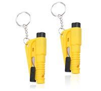 Hpbaggy Strumento Portachiavi, Portachiavi Auto, Rompi Vetro Auto Emergenza, Rompivetro 2-in-1 e Taglia Cintura di Sicurezza, Taglia Cinture di Sicurezza e Rompivetro Tagliacinture e Fischietto