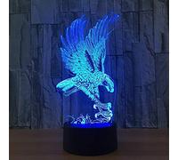 HPBN8 Ltd 3D Aquila Night Light Lamp 7 cambiamento di colore LED USB touch Table Gift Kids Toys Decor decorazioni di Natale regalo di San Valentino regalo di compleanno