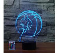HPBN8 Ltd 3D Basket Luce Notturna Lampada 7/16 Cambiamento di Colore LED 3D Lampada Alimentazione USBTelecomando Decor Decorazioni di Natale Regalo di San Valentino Regalo di Compleanno