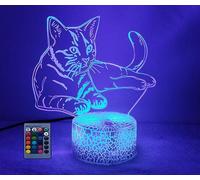 HPBN8 Ltd 3D Creativo Gatto Night Light Lamp 7/16 Cambiamento di Colore LED USB Power Telecomando Gift Kids Toys Decor Decorazioni di Natale Regalo di San Valentino Regalo di Compleanno