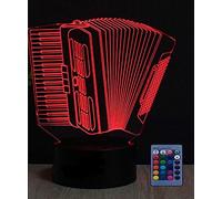 HPBN8 Ltd 3D Fisarmonica Luce Notturna Lampada 7/16 Cambiamento di Colore LED 3D Lampada Alimentazione USB Telecomando Decor Decorazioni di Natale Regalo di San Valentino Regalo di Compleanno