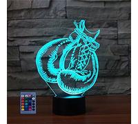 HPBN8 Ltd 3D Guanti da Boxe Night Light Lamp 7/16 Cambiamento di Colore LED USB Power Telecomando Gift Kids Toys Decor Decorazioni di Natale Regalo di San Valentino Regalo di Compleanno