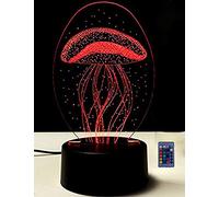 HPBN8 Ltd 3D Medusa Luce Della Notte 3D LED Lampada 7/16 Colori USB Power Telecomando Interruttore Tattile Giocattoli per Bambini Decor di Natale Regalo di Compleanno